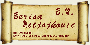 Beriša Miljojković vizit kartica